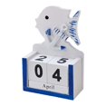 thumbnail image 1 of Calendrier de Bureau Bloc DIY Calendrier Perpétuel en Bois pour Hôtel Ferme École Style D, 1 of 8