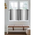 thumbnail image 7 of Half Window Curtain 36 Inches Long, Grey Ombre Window Treatment Curtain Drapes, Gray White Gradient Modern Abstract Art Small Tier Curtains for Bathroom Over Sink, 27.5"x36", 2 Panels, 7 of 7