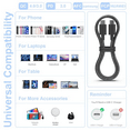 thumbnail image 6 of USB C Cable, 5Pack 6FT USB C to USB C Cable 60W(3A) Nylon Braided Type C Fast Charging Cord for iPhone 16/16 Plus/16 Pro Max/15/15 Plus/15 Pro Max,MacBook Pro, iPad Pro Air, Samsung S24/S24 Ultra/S23, 6 of 7