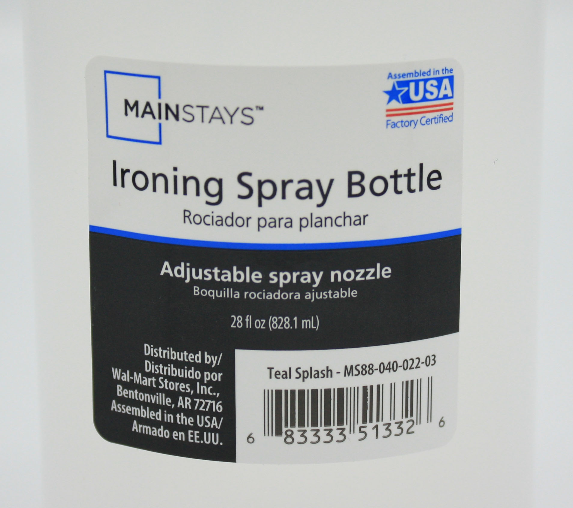Mainstays 28 Ounce Size Teal Splash Ironing Plastic Spray Bottle - image 3 of 9