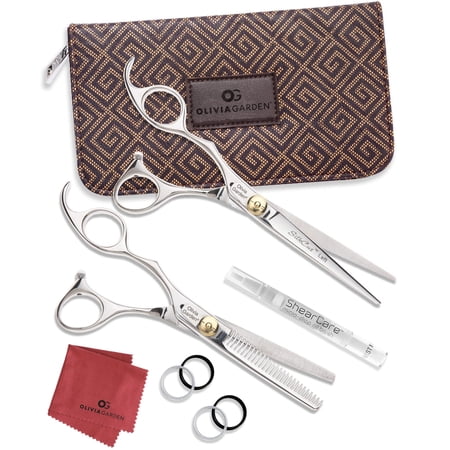 Olivia Garden SilkCut Professional Hairdressing Left Handed Shear and Thinner Intro Case (6.5 )