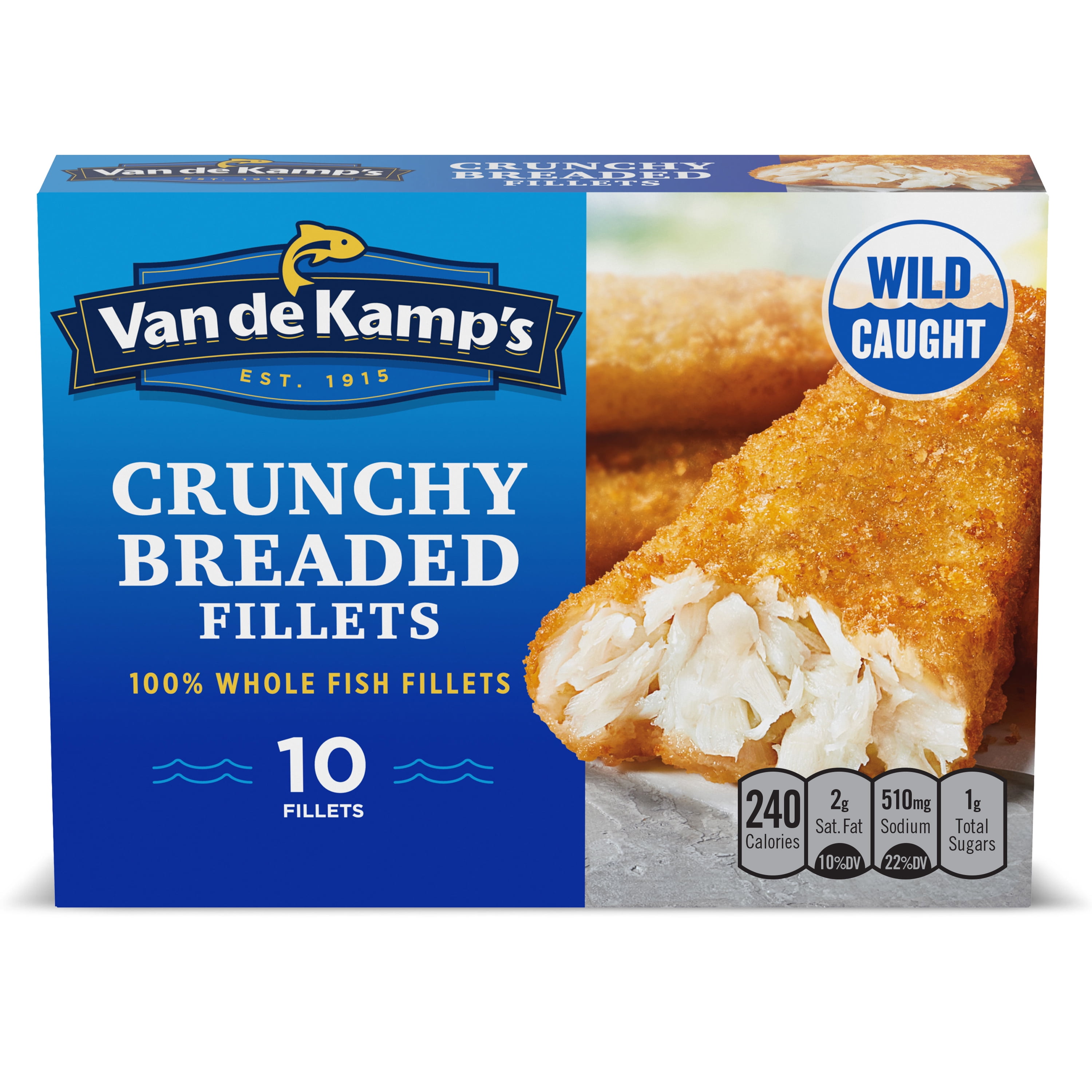 Van de Kamp's Crunchy Breaded 100 Whole Fish Fillets
