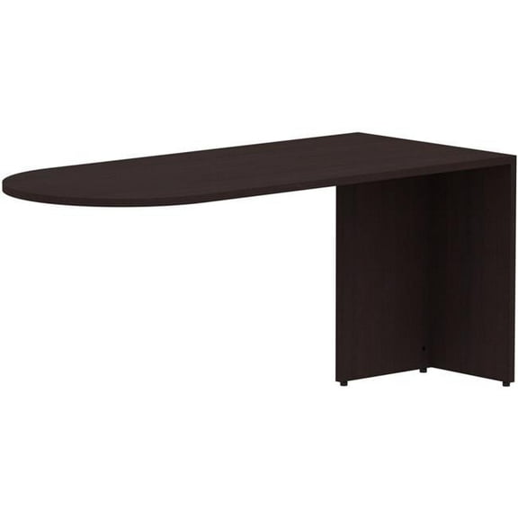 66 x 30 in. 1 of 2 Peninsula Espresso Laminate Desk