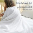 thumbnail image 2 of PHF Ultra Soft Waffle Weave Blanket Queen Size, Washed Lightweight Summer Breathable Blankets for Hot Sleeper, White, 90x90 inches, 2 of 8