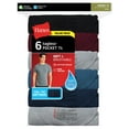 thumbnail image 2 of Hanes Men's Value Pack Assorted Pocket T-Shirt Undershirts, 6 Pack, 2 of 7