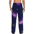 thumbnail image 3 of Junzan Men'S Pajama Pants Eggplant Sleepwear Pants Pj Bottoms Drawstring And Pockets, 3 of 9