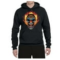 thumbnail image 2 of Wild Bobby, Flaming Laughing Fierce Clown, Cars and Trucks ,Graphic Hoodie, Black, Small, 2 of 3