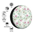 thumbnail image 4 of Yiaed Lilies Flowers Print Tire Wheel Cover, Waterproof Spare Tire Cover Fit for Jeep, Truck,Trailer, RV, SUV, Camper and Most Vehicle-14 inch, 4 of 6