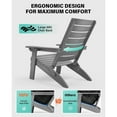 thumbnail image 4 of WINSOON HIPS Folding Adirondack Chairs with Arc Back & Cup Holder Set Of 2-Gray, 4 of 7