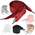 thumbnail image 1 of 6 Paires de Lacets en Satin Lacets Plats pour Femmes Filles, 1 of 6