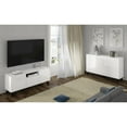 thumbnail image 4 of Homlando Diuna commode 145 3D / 56,9 in white / white gloss / black leg, 4 of 10
