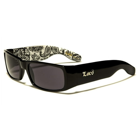 Locs 9006 Black w/ White Bandana Sunglasses