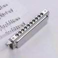 thumbnail image 4 of Swan Chromatic Harmonica 10 Holes 40 Tones Key of C Silver with Exquisite Box, 4 of 5