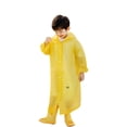 thumbnail image 2 of Kids Rain Poncho, Reusable Waterproof Hooded Rain Cape for Children with Adjustable Drawstring, Portable Tear-Resistant EVA Rain Gear for Outdoor Play, School, Hiking, and Camping, 2 of 6