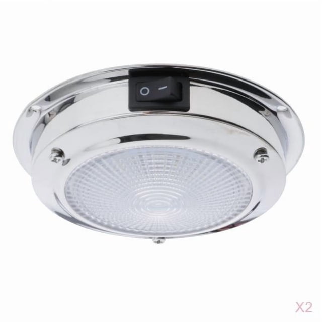 2 Piezas de material acero Inoxidable 4.3 "luz De tejado de lámpara De tejado LED Lámpara De tejado Blanca