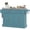 Teal Blue, variant on HOMCOM Rolling Kitchen Island with Cabinets and Drawers, Cream White