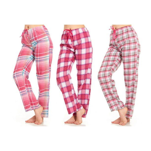 Women’s Flannel Pajama Pants Ladies’ Soft Plaid Pajama Pants