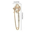 thumbnail image 2 of Elegant Crystal Brooch Pin For Blouse Scarf Shawl Fashion Jewelry Accessory For Women Gold Silver Rhinestone Decorative Clip, 2 of 5