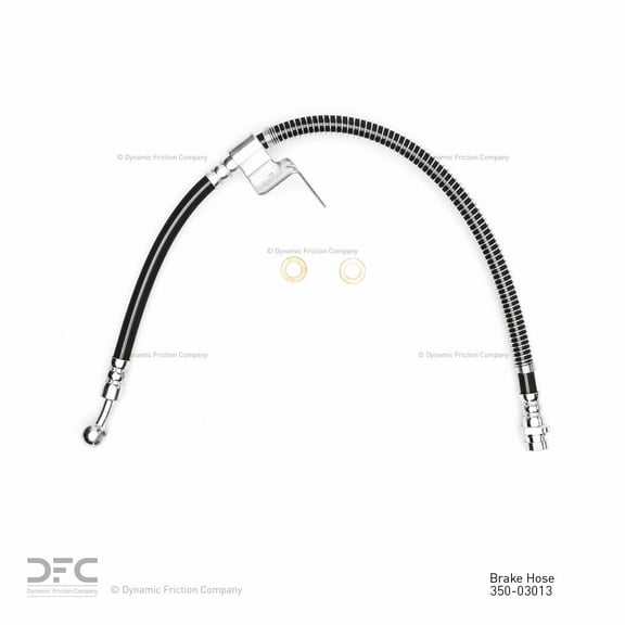Front Left Dynamic Friction Company Brake Line Hose 350-03013 For 2003-2008 Hyundai Tiburon
