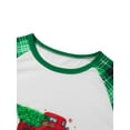 thumbnail image 5 of Elippeo Christmas Family Pajamas Matching Set Truck Print Long Sleeve Tops and Plaid Pants Loungewear Soft Sleepwear, 5 of 10