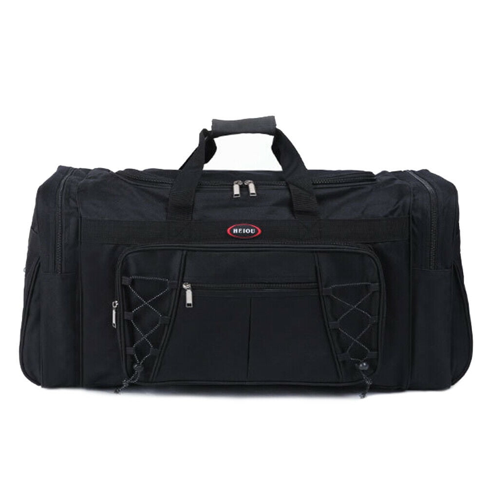 26" Waterproof Overnight Tote Travel Gym Sport Bag Duffle Carry On Luggage Black