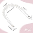 thumbnail image 3 of 2Pcs Pearl Purse Chain 32cm Pearl Bead Short Shoulder Strap with Lobster Clasps Replacement Decorative Short Bag Handle Purse Making Accessories for Purse Clutch Decoration, 3 of 6