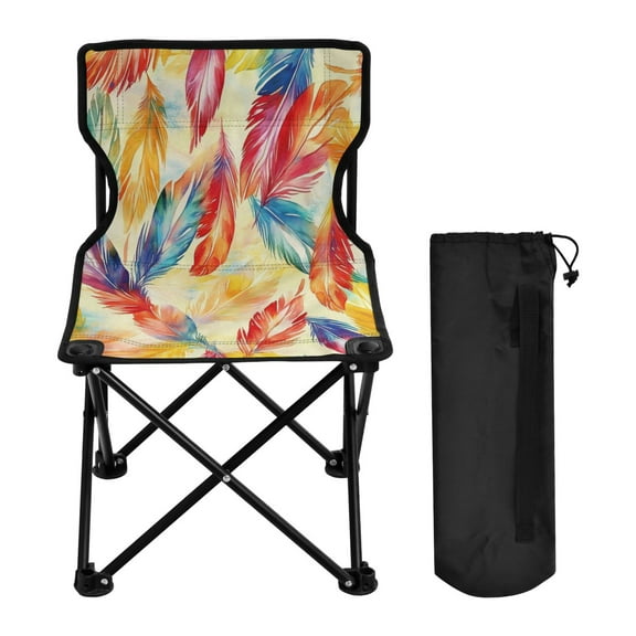 BZSMCE Camping Chairs Modern Feathered Whimsy Pattern Folding chair
