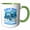 Green/White, variant on 3drose, Save the Chubby Mermaids Also Known as the Manatees, Gentle Giants., 11oz Two-tone Yellow Mug