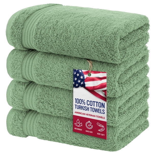 Juego de toallas de mano American Veteran Towel 100% algodón x4