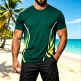 thumbnail image 4 of JTSRKL Mens Quick Dry Shirts Printed Crewneck Short Sleeve Breathable Lightweight Tees Summer Gym Training Big Size Active Sport Tops, 4 of 9