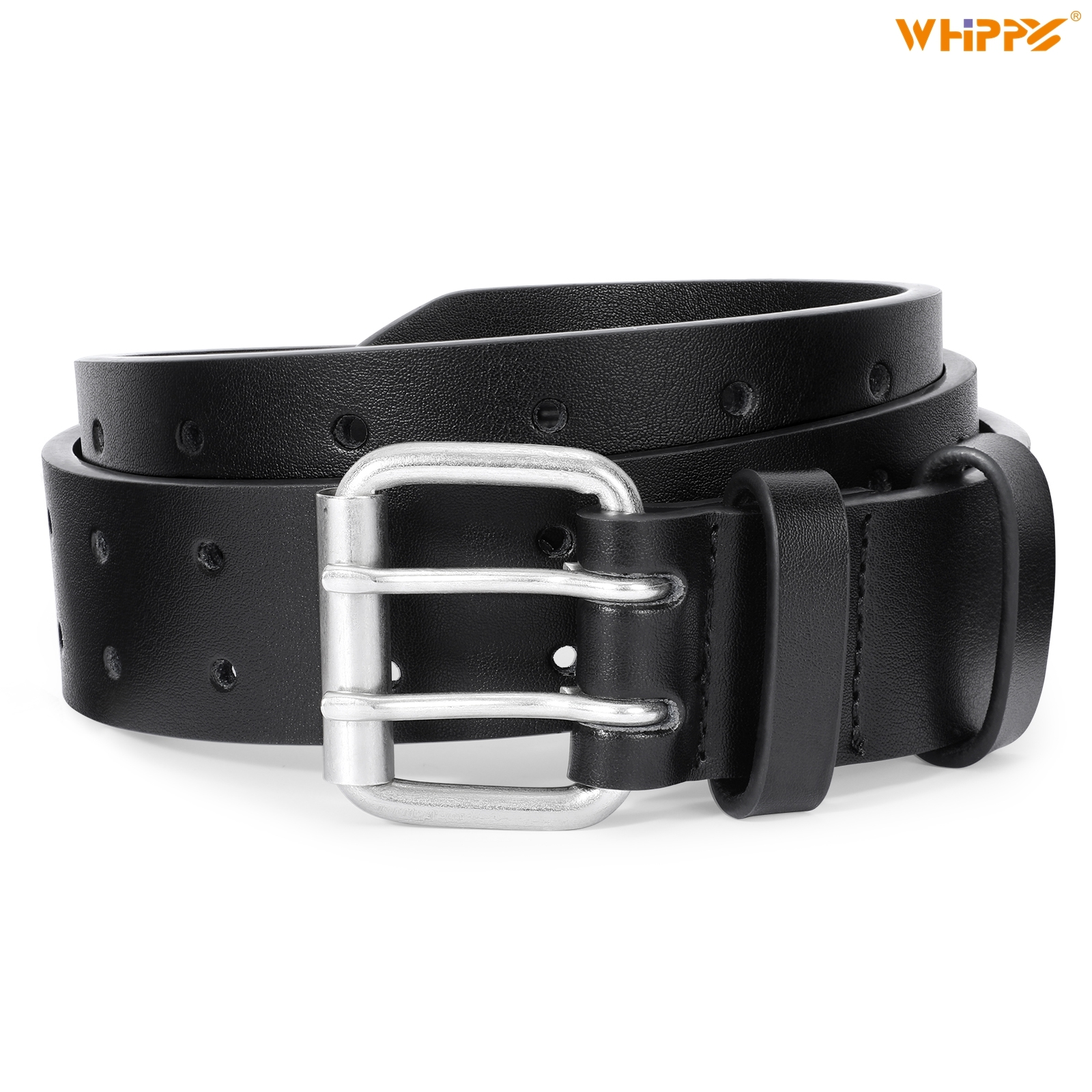 Whippy Men's Leather Double Prong Belt photo 5