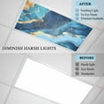 thumbnail image 5 of Ceiling Light Cover for Classroom, Blue Gold Marble Textured Magnetic Fluorescent Light Covers Filter for School,Office, 2X4&nbsp; FT, Pack of 1, Abstract Modern Art, 5 of 8