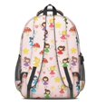 thumbnail image 3 of Princess and Mushroom Pink Pattern Cute School Backpack Bag with Padded Back and Adjustable Shoulder Straps 16.9 X 12.6 X 5.9 Inches, 3 of 5