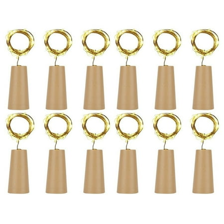 

Zlekejiko Cork Shaped LED Night Light Star Light Bottle Lamp For Party Decor 12Pcs