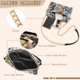 thumbnail image 3 of FORMRS Women Crossbody Purse with Chain Strap Vegan Leather Shoulder Handbag, Purple Flowers, 3 of 7