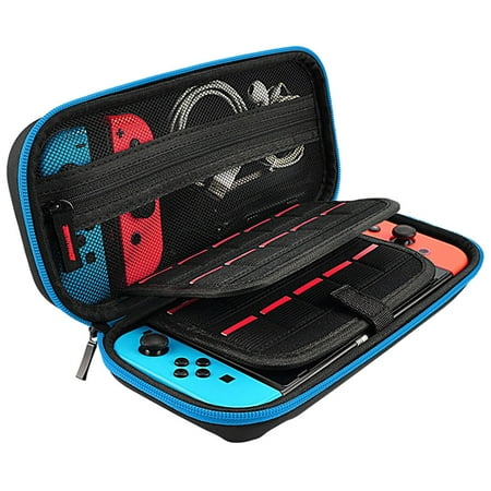 Carrying Case Carbon Fiber Shell Portable Pouch Travel Bag For Nintendo