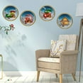4 Sheets Christmas Wall Decals Removable Christmas Stickers Living Room