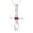Red, variant on Cross Necklace 925 Sterling Silver Cross Pendant Necklace for Men Father