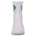 thumbnail image 2 of MeMoi Girls Colorful "Splatter Heart" Cotton Blend Novelty Crew Sock - Girls - Female, 12, White, 2 of 3