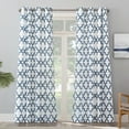 thumbnail image 5 of Sun Zero 84" x 54" Indigo Trellis Outdoor Curtain With Grommets, 5 of 6