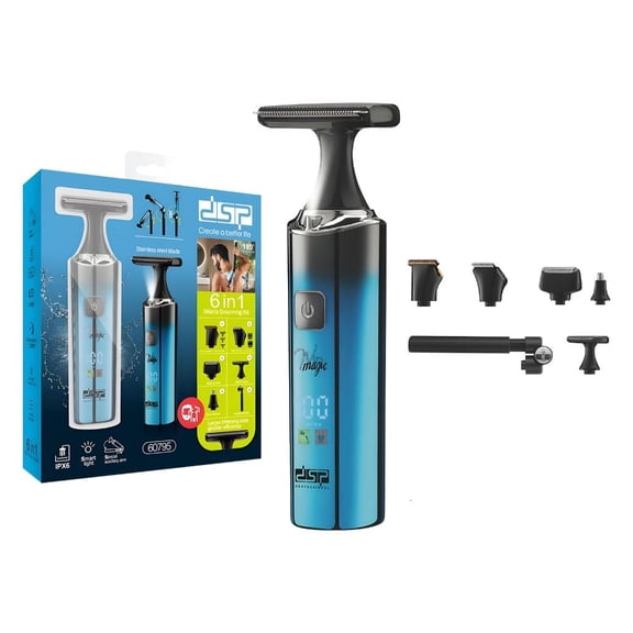 Lerpwige Electric Body Groomer With LED Display And Extension Arm For Precise Shaving On All Body Areas Fast Charging