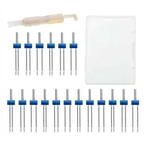 12 Pcs Sewing Machine Twin Needles Double Twin Needles Compatible with Butterfly, Brother, Singer, Juki for Household Multifunctional Sewing Accessories (3 Sizes Mixed 2.0/90, 3.0/90, 4.0/90)