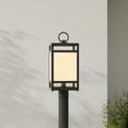 thumbnail image 4 of Parrish Collection One-Light Matte Black Clear and Etched Glass Modern Craftsman Outdoor Post Light, 4 of 4