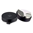 thumbnail image 2 of Metallurgica Motta 53mm Ash Wood Coffee Tamper With Stainless Steel Flat Base, Black, 2 of 2
