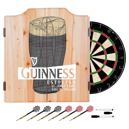 Guinness Dart Cabinet Set with Darts and Board