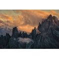 thumbnail image 2 of Podt, Martin 18x13 White Modern Wood Framed Museum Art Print Titled - Dramatic Sunset in the Dolomites, 2 of 4