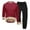 Vin, variante sur Ensemble de sous-Vêtements Thermiques Amples à Capuche pour Hommes, Col Rond, Couleur Unie, Automne et Hiver, Costumes pour Hommes, Café m
