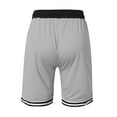 thumbnail image 6 of Caqnni Basketball Shorts for Men Drawstring Casual Summer Quick Dry Sports Workout Shorts with Pockets Sports Gym Basketball Casual Shorts Summer Beach Shorts (M,Grey), 6 of 6