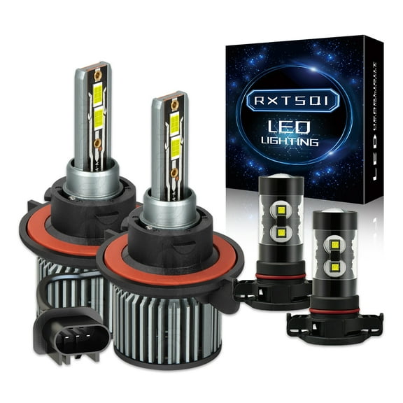 For Jeep Patriot 2010-2017 Headlights,9008/H13 LED High/Low Beam and 5202/PS24W Fog light Bulbs,4pcs,q8