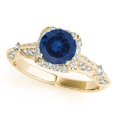 thumbnail image 6 of 1.15 Ct Diamond & Sapphire Engagement/Wedding Ring for Women - 14K Gold, 6 of 7